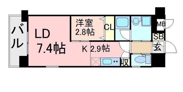 グランフォーレラグゼ箱崎の物件間取画像